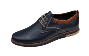 Pantofi barbati sport din piele naturala bleumarin, GKR57BLM - Img 5