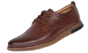Pantofi barbati sport din piele naturala maro GKR57M - Img 8