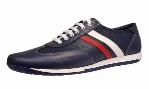 Pantofi casual barbati din piele naturala Bleumarin 102BLU - Img 3
