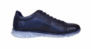 Pantofi casual barbati din piele naturala bleumarin 397BL - Img 5