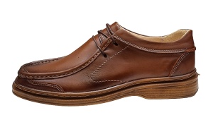 Pantofi casual barbati din piele naturala pe calapod lat - Maro GKR11M - Img 3