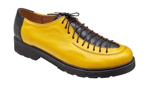 Pantofi casual dama din piele naturala - Model Galben cu Negru PDGINAG - Img 5