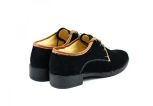 Pantofi copii (baieti) din piele naturala, casual - eleganti P80B - Img 4