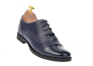 Pantofi dama bleumarin casual din piele naturala - P293BL - Img 1