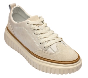 Pantofi dama casual din piele naturala Bej - Medina LGSK3013B - Img 1