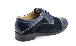 Pantofi dama casual din piele naturala bleumarin P650NOUBLM - Img 6