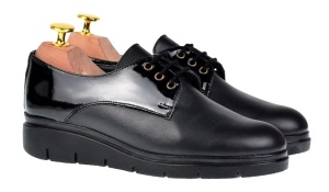 Pantofi dama casual din piele naturala Box cu Lac - Model Negru MIONBOXLAC - Img 4