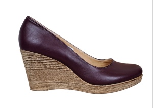 Pantofi dama casual din piele naturala box cu platforma de 7 cm MARA GRENA - Img 6