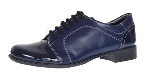 Pantofi dama casual din piele naturala box lac Bleumarin P53LACBL - Img 3