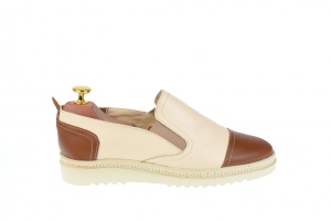 Pantofi dama casual din piele naturala cu elastic - Cod: P39MBEJ - Img 5