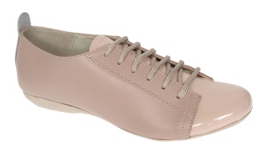 Pantofi dama casual din piele naturala cu varf lacuit - Emma Bej P09BB