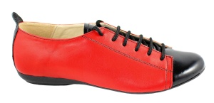 Pantofi dama casual din piele naturala cu varf lacuit - Model Emma Rosu P09RLN - Img 6