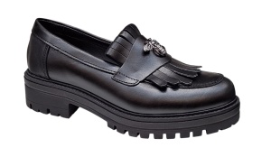 Pantofi dama casual din piele naturala culoare neagra Sasha