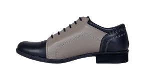 Pantofi dama casual , din piele naturala , Gri - Bleumarin P53GRIBL - Img 5