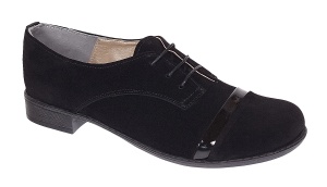 Pantofi dama casual din piele naturala intoarsa - Model Mina Negru