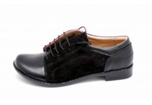 Pantofi dama casual din piele naturala, Made in Romania PHNEGRUBOXVELUR - Img 2