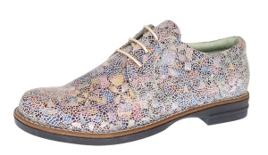 Pantofi dama casual din piele naturala Mozaic Colorat P102BEJ2 - Img 6