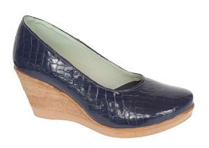 Pantofi dama casual din piele naturala platforme de 7 cm Mara Bleumarin - P3550BLCR - Img 6