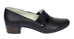 Pantofi dama comozi casual din piele naturala negru croco P27CRN - Img 4