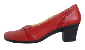 Pantofi dama comozi si eleganti din piele naturala Rosu - MVS72R - Img 2