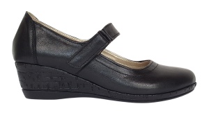 Pantofi dama cu bareta din piele naturala - Model Dans Negru P38N - Img 6
