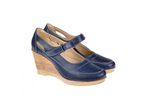 Pantofi dama cu platforma din piele naturala, foarte comozi - P9154BLM - Img 5