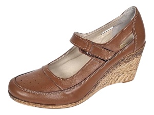 Pantofi dama cu platforma din piele naturala maro box P9154MBOX1 - Img 5