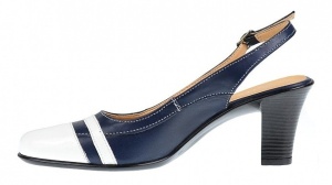 Pantofi dama decupati din piele naturala - Model elegant cu toc 7cm - S301ABL - Img 4