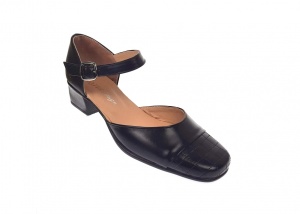Pantofi dama decupati din piele naturala, Negru - S1NBOX - Img 2