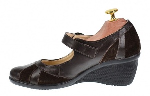 Pantofi dama din piele naturala cu bareta - Model casual P13 Maro - Img 3