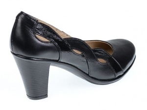 Pantofi dama din piele naturala cu toc de 7cm Katty Rosu P134233RL - Img 10