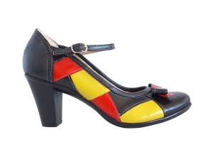 Pantofi dama din piele naturala, toc de 7cm - P13423NRG - Img 2
