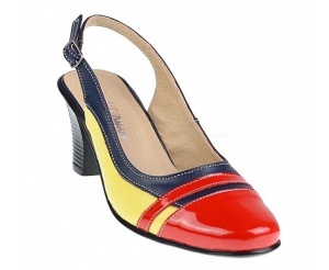 Pantofi dama eleganti decupati din piele naturala cu toc de 7cm S301RBLG - Img 4
