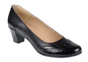 Pantofi dama eleganti din piele naturala - Victoria Negru P104CROCON