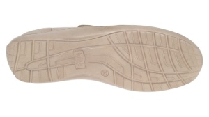 Pantofi dama Med-Line Ultra Confort din piele naturala bufo cu bareta BRD214BEJ - Img 2