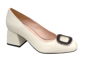 Pantofi dama office din piele naturala Angely Bej B15BEJO - Img 4
