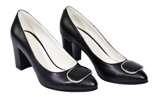 Pantofi dama office eleganti din piele naturala cu toc de 7cm - Model Arinna Negru - Img 4