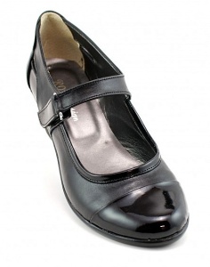 Pantofi dama piele naturala cu varf lacuit si arici, casual - Cod: P72N - Img 6