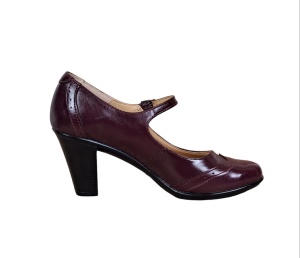 Pantofi dama visinii, eleganti, din piele naturala TOC 7cm - P104VIS7 - Img 5