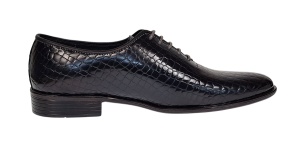 Pantofi eleganti barbati din piele naturala Havana Croco Lac Negru - Img 4