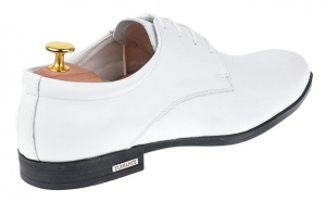 Pantofi eleganti barbati din piele naturala - Model Alb GKR80A - Img 4
