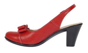 Pantofi eleganti dama decupati din piele naturala - Model Mara Rosu Box - Img 7