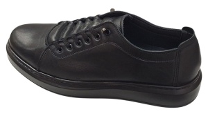 Pantofi sport-casual barbati din piele naturala culoare neagra DeSuceava RSY01N - Img 5