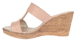 Papuci dama din piele naturala cu platforme de 7cm Nude PAP300NUD - Img 5