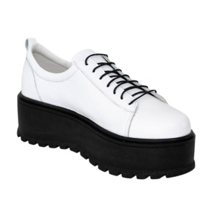 Platforme dama casual din piele naturala Alb Box - Confort si stil, un plus stabil de inaltime - Img 6