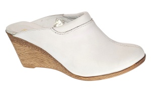 Saboti dama albi din piele naturala, platforme de 7 cm - TEA18ALB - Img 6