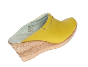 Saboti dama galben din piele naturala, platforme de 7 cm - TEA19GB - Img 5