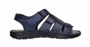 Sandale barbati casual din piele naturala bleumarin GKR47BL - Img 5