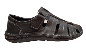 Sandale barbati casual din piele naturala Negru GKR73N - Img 5