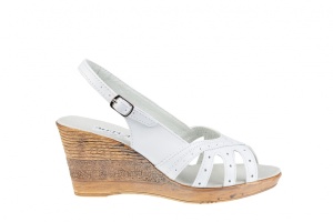 Sandale dama cu platforma S88ALB - Made in Romania